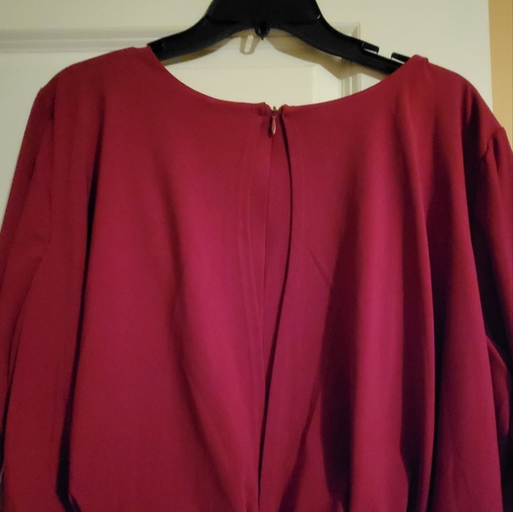 Long sleeve, draped Midnight Velvet dress - Picture 12 of 14